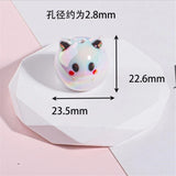 5pcs Acrylic Mouse Charm Connectors DIY Earrings Hair Jewelry Making