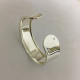 5pcs Silver Tone Wide Bangle Bracelet DIY Jewelry Making