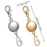 5pcs Magnetic Jewelry Clasps Silver Tone Rose Bracelet Necklace Clasps