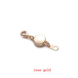 5pcs Magnetic Jewelry Clasps Silver Tone Rose Bracelet Necklace Clasps