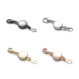 5pcs Magnetic Jewelry Clasps Silver Tone Rose Bracelet Necklace Clasps