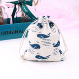5pcs Small Fish Cotton Gift Bags 14*16cm Jewelry Packaging