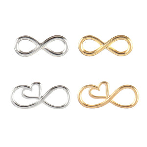 5pcs Stainless Steel Infinity Charms Love Heart Pendant DIY Jewelry Making