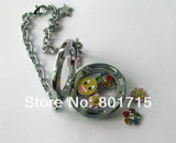 5pcs 30mm Round Locket for Living Charms Bracelet, Love Note