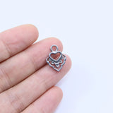 5pcs Stainless Steel High Hot Heart Flower Charms Pendant for DIY