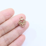 5pcs Stainless Steel High Hot Heart Flower Charms Pendant for DIY