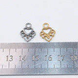 5pcs Stainless Steel High Hot Heart Flower Charms Pendant for DIY
