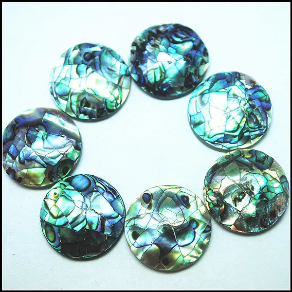 5pcs 20mm Natural Abalone Shell Beads Cabochons for Pendants Making