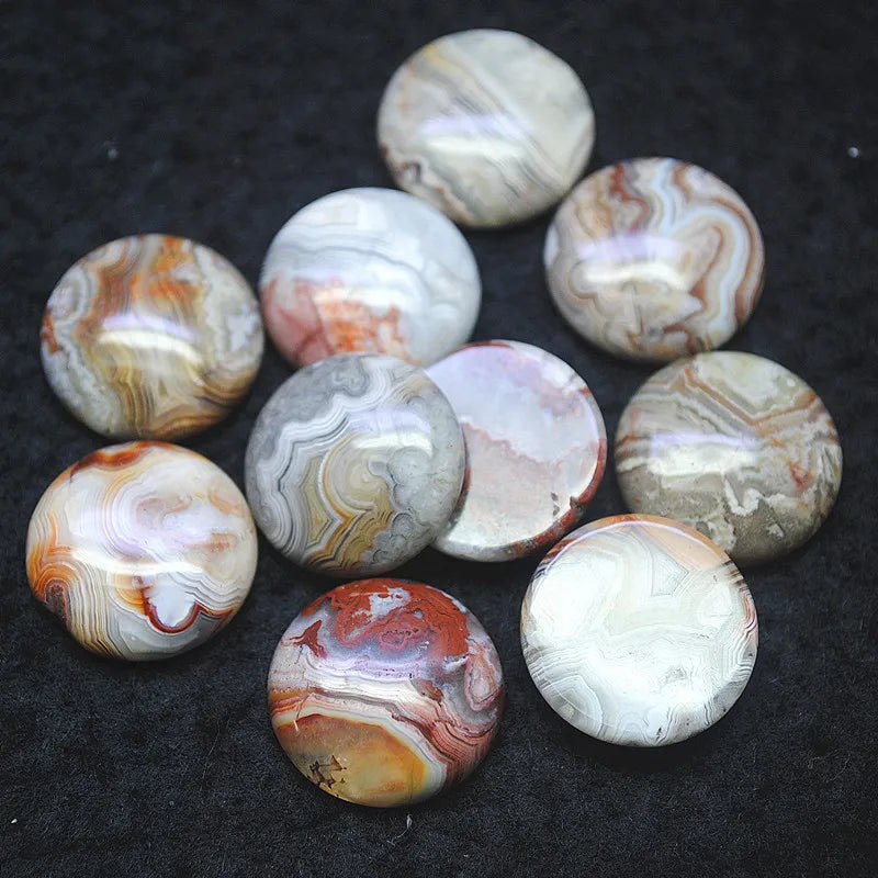 5pcs Mexico Stone Cabochons Round Shape 18mm 20mm for Women Pendants