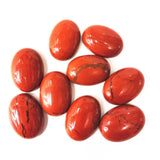 5pcs Red Stone Cabochons 18x25mm Oval Shape Beads Jewelry Components