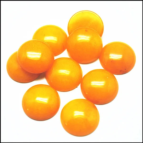 5pcs Yellow Stone Cabochons Gem CABS Round Teardrop Shape 12mm 14mm 16mm