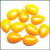 5pcs Yellow Stone Cabochons Gem CABS Round Teardrop Shape 12mm 14mm 16mm