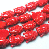 5pcs Buddha Beads Middle Hole Flat Face 20x28mm DIY Findings Unique Beads