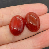 5pcs Oval Shaped Tiger Eye Red Agate Cabochons DIY Rings 4 Colors