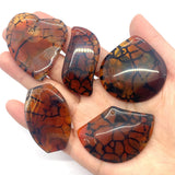 5pcs Amber Stone Beads Natural Semi-precious DIY Necklace Earrings