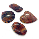 5pcs Amber Stone Beads Natural Semi-precious DIY Necklace Earrings