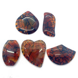 5pcs Amber Stone Beads Natural Semi-precious DIY Necklace Earrings