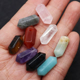 5pcs Tiger Eye Lapis Lazuli Stone Pendants for Necklace DIY