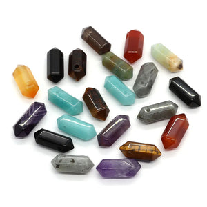 5pcs Tiger Eye Lapis Lazuli Stone Pendants for Necklace DIY