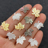 5pcs Natural Shell Leaf Pendants 14x15mm DIY Necklace Earrings Accessory