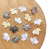 5pcs Natural Shell Leaf Pendants 14x15mm DIY Necklace Earrings Accessory