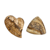 5pcs Mixed Shape Natural Stone Drawing Pendant Set for DIY Necklace