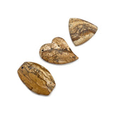 5pcs Mixed Shape Natural Stone Drawing Pendant Set for DIY Necklace