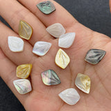 5pcs Yellow Sea Shell Loose Beads Charms 10x14mm DIY for Jewelry