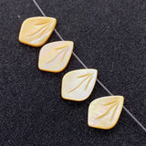 5pcs Yellow Sea Shell Loose Beads Charms 10x14mm DIY for Jewelry