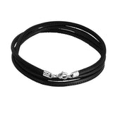 5pcs PU Leather Bracelet Chain Men Stainless Steel Clasp