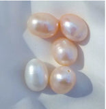 5pcs Loose South Sea Pink Purple Pearl 10x13mm Half Drilled