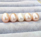 5pcs Loose South Sea Pink Purple Pearl 10x13mm Half Drilled