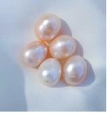5pcs Loose South Sea Pink Purple Pearl 10x13mm Half Drilled