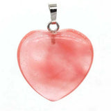 5pcs Red Watermelon Heart-shaped Lucky Amulet Pendant Craft Silver Jewelry