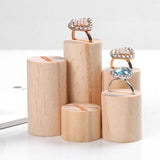 Wood Ring Display Stand Holder Jewelry Showcase Organizer