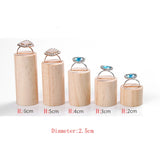 Wood Ring Display Stand Holder Jewelry Showcase Organizer