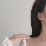 5pcs/set Small Crystal Stud Earring Set - Silver