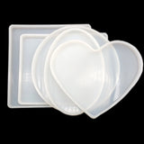 5pcs Coaster Mould Resin Silicone Epoxy Casting DIY Jewelry Making