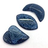 5pcs Natural Stone Agate Charms Moon Necklace Pendant DIY Jewelry Making