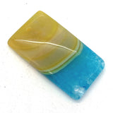 5pcs Natural Stone Agate Charms Necklace Leaf Pendant Reiki Triangle Jewelry