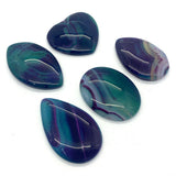 5pcs Natural Stone Agate Charms Pendant Reiki Healing Meditation Jewelry Set