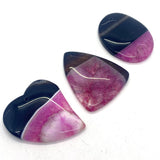 5pcs Natural Stone Agate Charms Necklace Pendant DIY Earrings Accessory