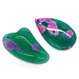 5pcs Green Agate Pendant Reiki Healing Amulet DIY Jewelry Making