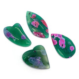 5pcs Green Agate Pendant Reiki Healing Amulet DIY Jewelry Making