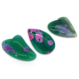 5pcs Green Agate Pendant Reiki Healing Amulet DIY Jewelry Making