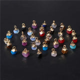 5pcs Natural Stone Pendant 6x6mm Polygon Shape Quartz Pendant for Charms Jewelry