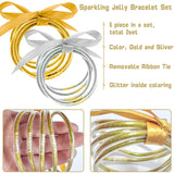 Sparkling Glitter Jelly Bracelets Set Lightweight Buddha Girl Bracelets
