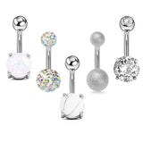 5pcs Stainless Steel Belly Button Rings Sexy Women Body Piercing Jewelry