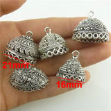 5pcs Vintage Metal Totem Ethnic Flower Leaf Beads Cap Tassel Charms
