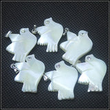 5pcs Shell Pendants Seawater Beads Saltwater Shell Turtle Bird Leaf Owl Seahorse
